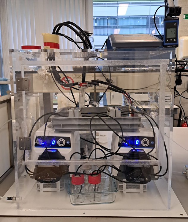 Bench-scale AORFB test setup at TU/e laboratory — NewBat project