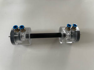 Prototype tubular reactor cell for the QuadriE AORFB system